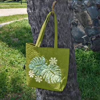 Quilted Eco Bag Monstera 3 Quilted Eco Bag Monstera 3